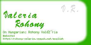 valeria rohony business card